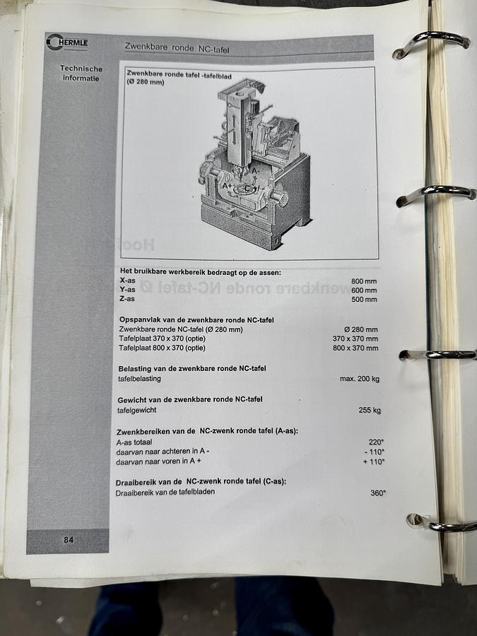 Used 2002 HERMLE C800U