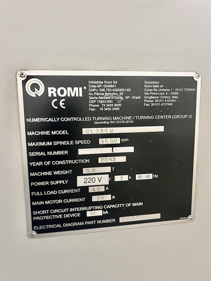 Gebraucht 2012 ROMI GL280M