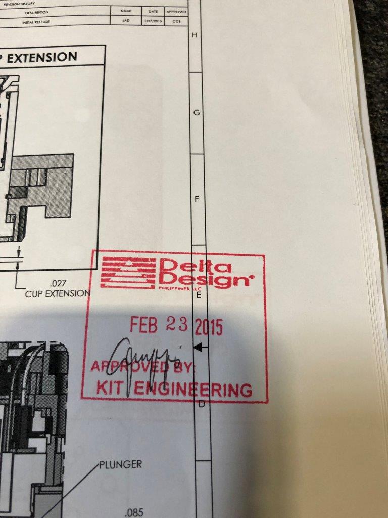 Used DELTA DE8000 6.8 x 6.2 eMGA Test Handler Change Kit