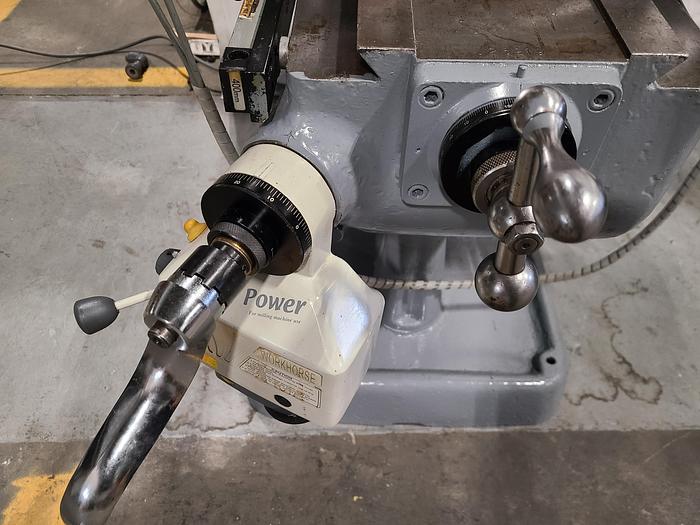 Used Bridgeport Milling Machine 2 HP Vari Speed Round Head DRO & X, Z Power Feed