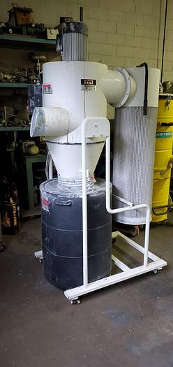 Used 1240 CFM JET MODEL JCDC-3 VERTICAL CYCLONE DUST COLLECTOR - PORTABLE