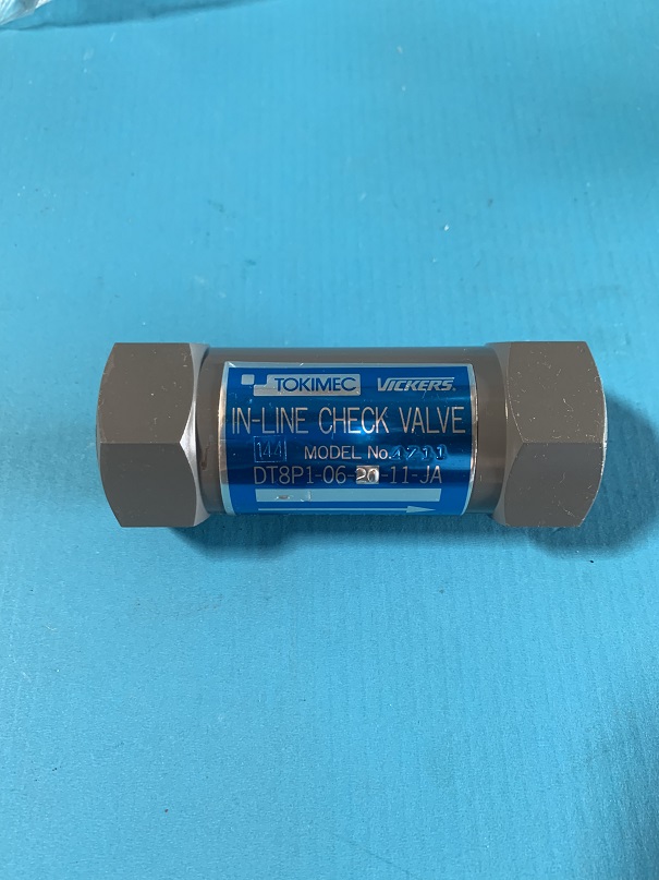 Used Tokimec In-Line Check Valve DT8P1-06-20-11-JA-J