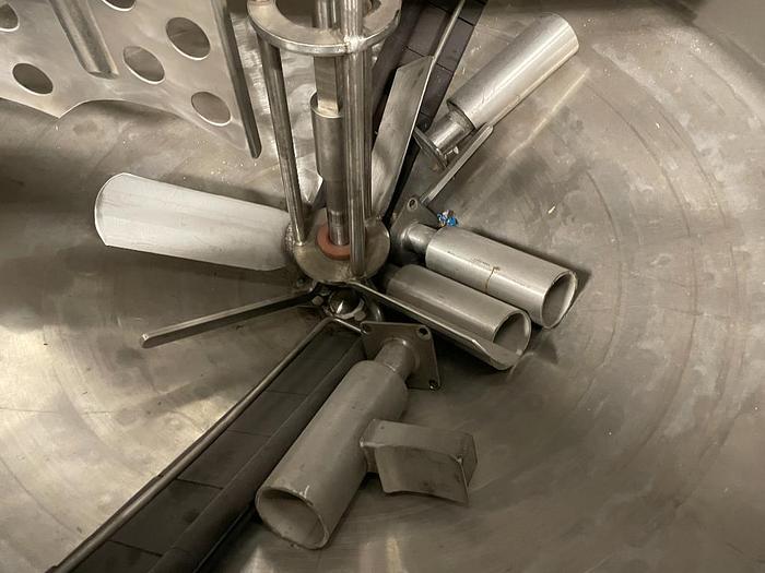 Used CHESTER JENSEN #70N10 COOKER COOLER STAINLESS STEEL STEAM KETTLE, STOCK #861C.