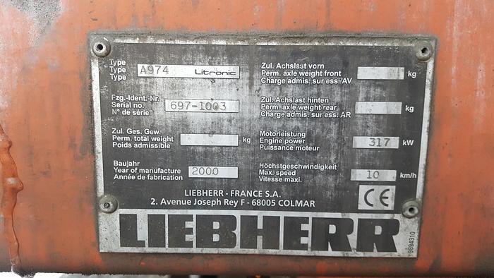 Used 2000 Liebherr A974