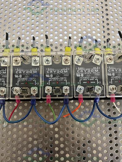 Used Lot of 10 - Crydom  HD4850-5972 Solid State Relay w/ Heat Sink