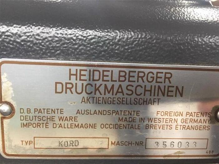 Used 1979 HEIDELBERG KORD