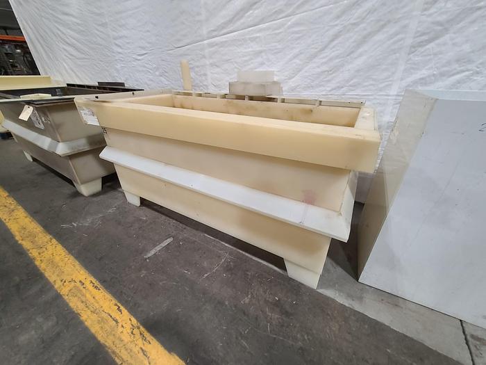 Used Polypro Tank Counter Flow Rinse side and bottom support 71" x 29" x 30"