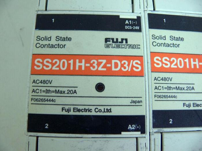 Used Lot of 5 - Fuji Electric SS201H-3Z-D3/S 480VAC Solid State Contactor