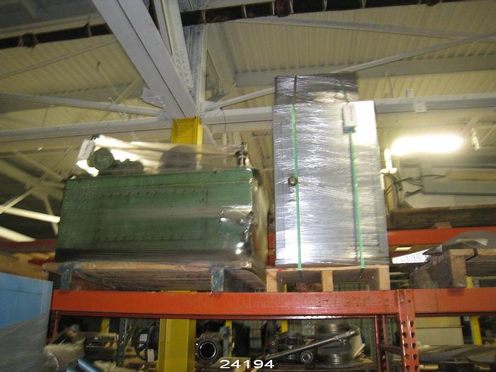 Used Manchester  Two-Roll Calender, 22" X 98" Top Roll, 15" X 98" Kusters Controlled Crown Bottom Roll.  Top Roll Is Covered.  Includes Two Spare Top Rolls. #24194