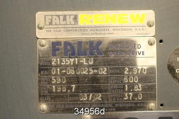 Refurbished Falk 2135Y1-LD Enclosed Gear Drive, 2.970/1 Ratio #34956