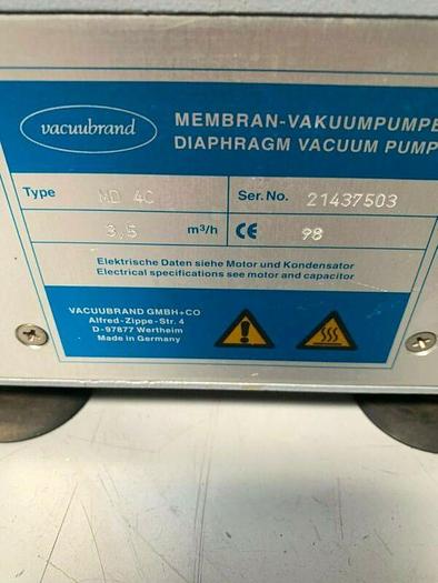 Used Vacuubrand MD 4C Diaphragm Vacuum Pump