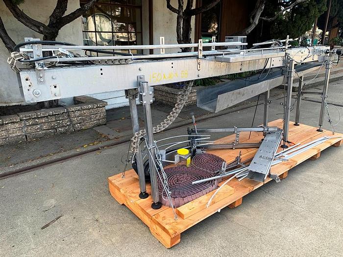 Used Conveyor, Belt, 3.25" X 16', S/st, 90 Deg Turn #S744441