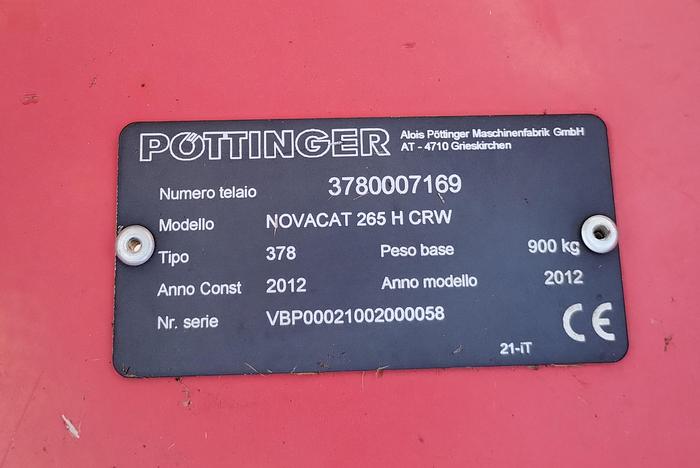 Usato FALCIACONDIZIONATRICE POTTINGER NOVACAT 265 H CRW