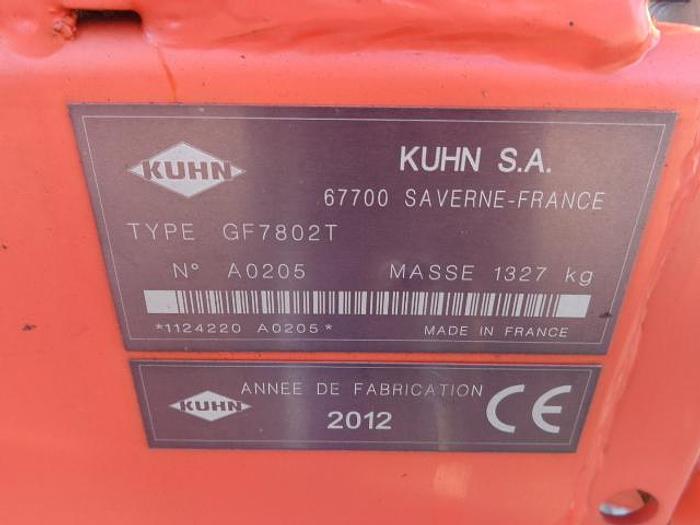Usato GIRASPANDIVOLTAFIENO KUHN GF 7802 T