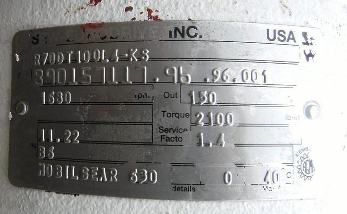 Used Mixer, Paddle, 4.3 CF, 316 S/st, Forberg, Paul O Abbe, AFD-120 #C740472