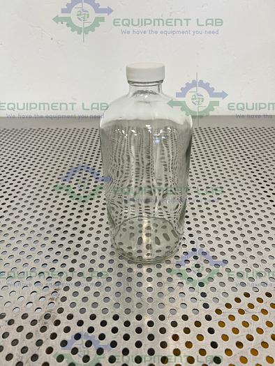 Used Box of 12 - VWR 15900-226 Clear BR Glass Bottle 1000mL w/ Teflon-Lined Closure