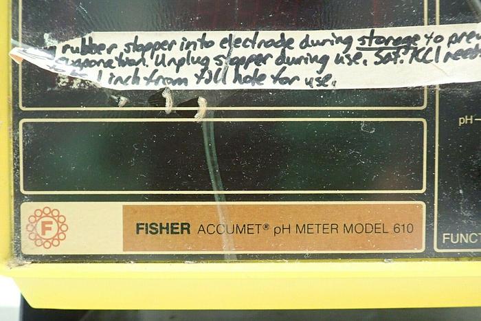 Used Fisher Scientific Company Model 610 Accumet pH Meter