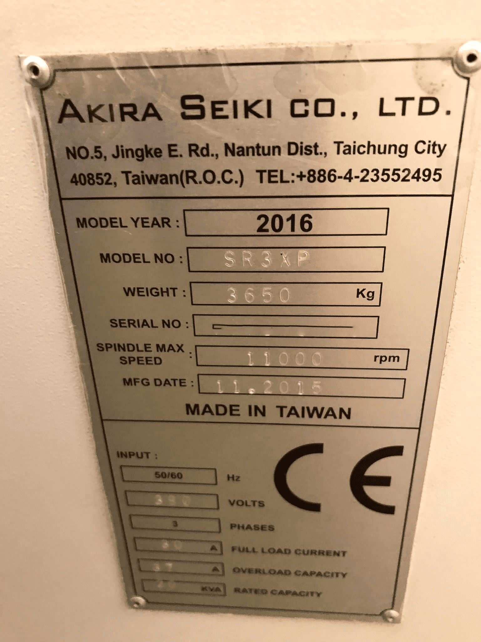 Used Akira Seiki SR3 XP - Vertical Machining Center - 2016