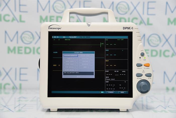 MINDRAY PATIENT MONITOR PM-8000 EXPRESS DATASCOPE DPM4; ECG, SPO2, NIBP, IBP1, IBP2, TI, T2 WITH ACCESSORIES