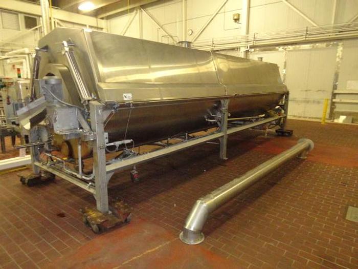 Used Lyco Chill Flow Pouch Cooler System, Dual rotary chillers 30' long each with feed and discharge conveyors  Chill Flow