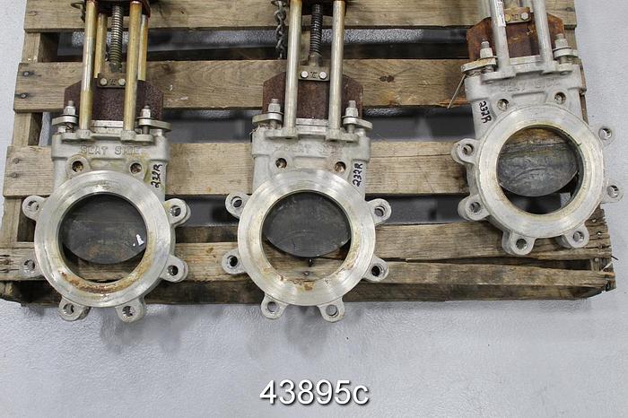 Used True Line 6" Hand Operated Knife Gate Valve, CG8M Body #43895