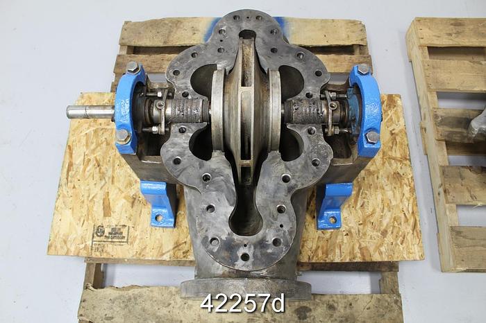 Used Goulds 3405 6x8x14 Split Case Pump, Stainless Steel Casing #42257