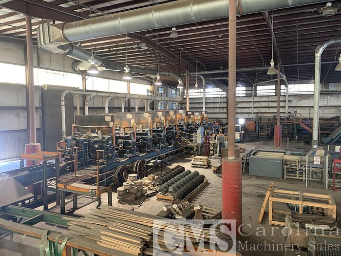 Used Brewer 9-Head Resaw Line