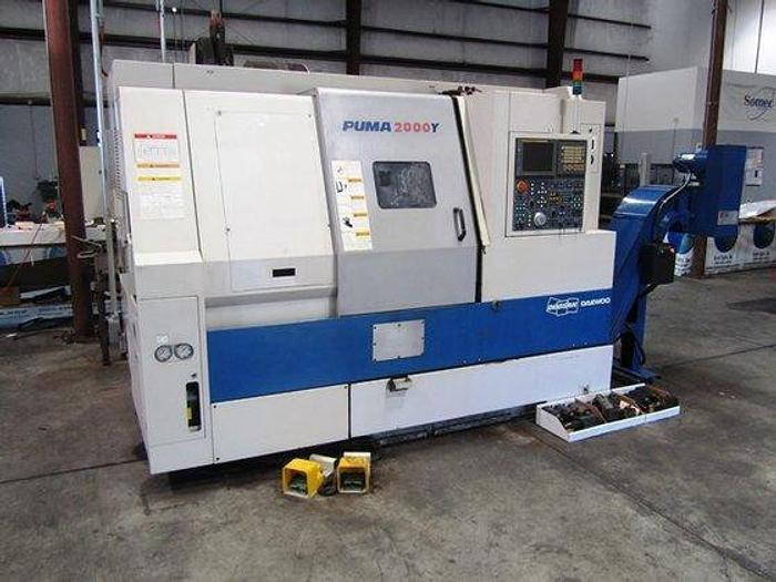 Used 2005 Doosan Puma 2000Y CNC Turning Center w/ Milling & Y-Axis