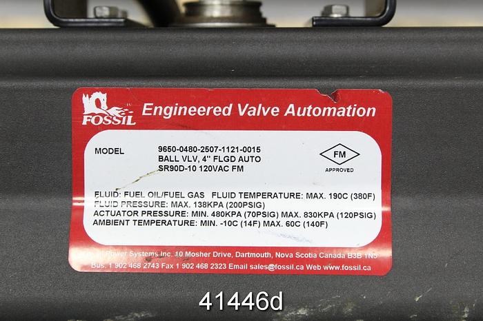 Used Fps Model 9650-0480-2507-0015 4" Ball Valve #41446