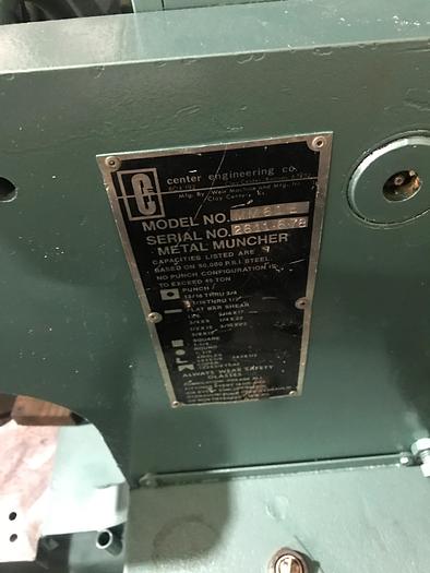 Used Metal Muncher 49 Ton Ironworker #1445