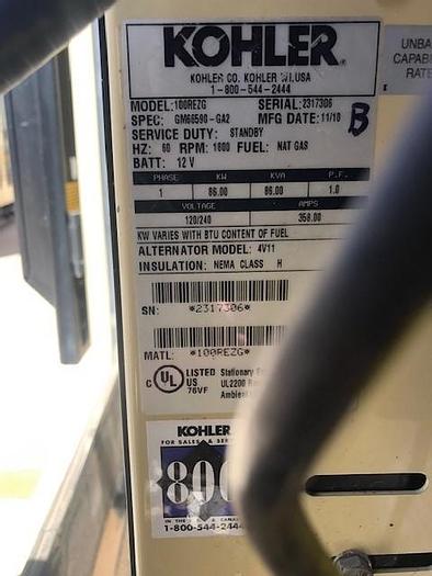 Used 2010 Kohler 100REZG