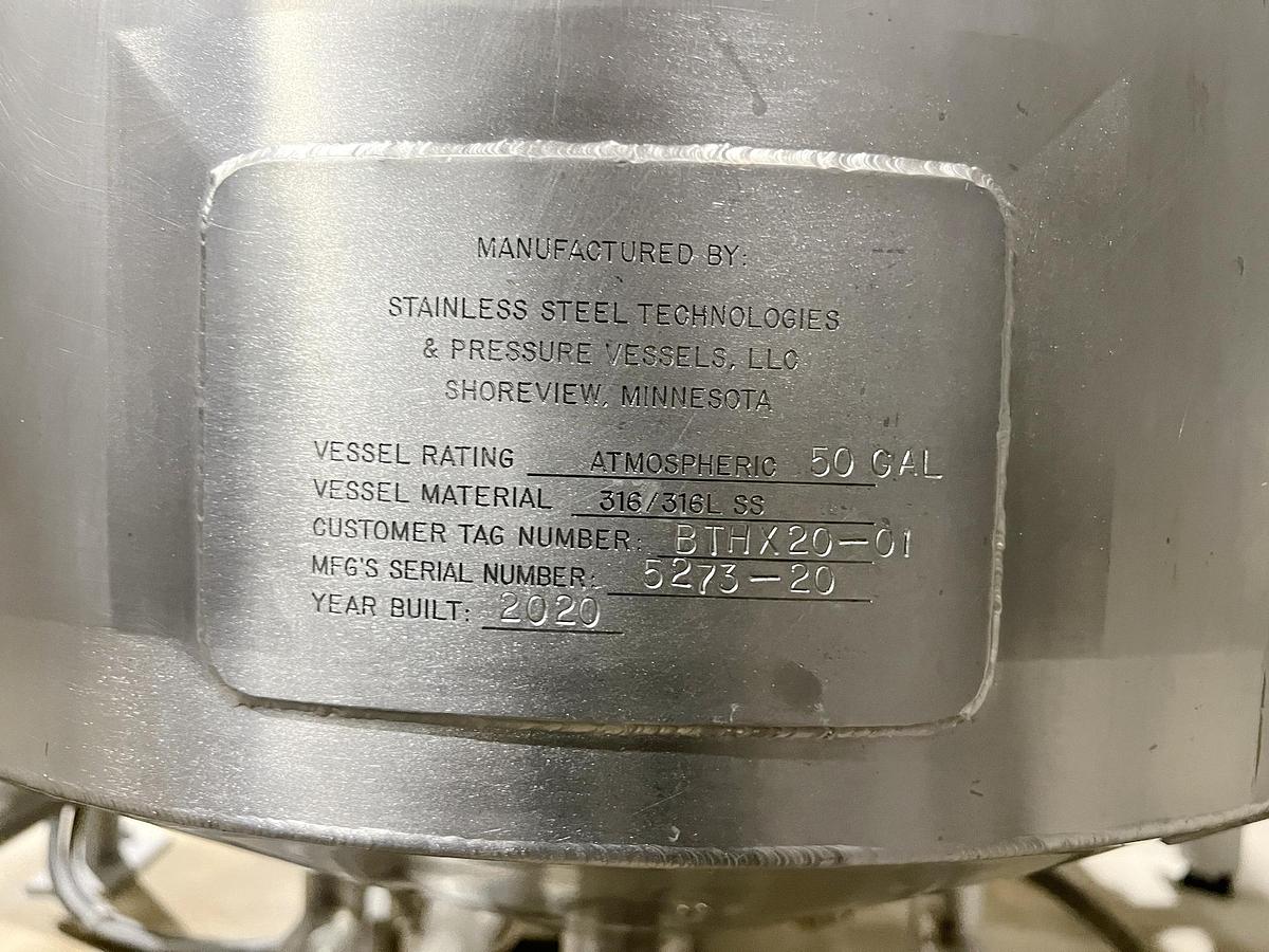 Used Used 50 Gallon Tank, 316L Stainless Steel