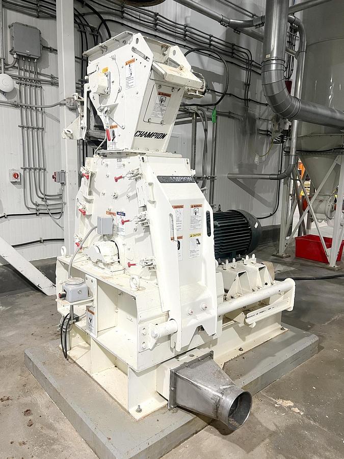 Used Used CPM Roskamp Champion 40 HP Hammermill, With Rotary Feeder