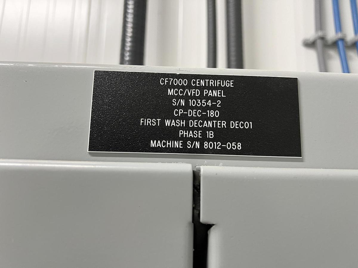 Used Used GEA Westfalia Decanter Centrifuge, Model Protein Master CF 7000