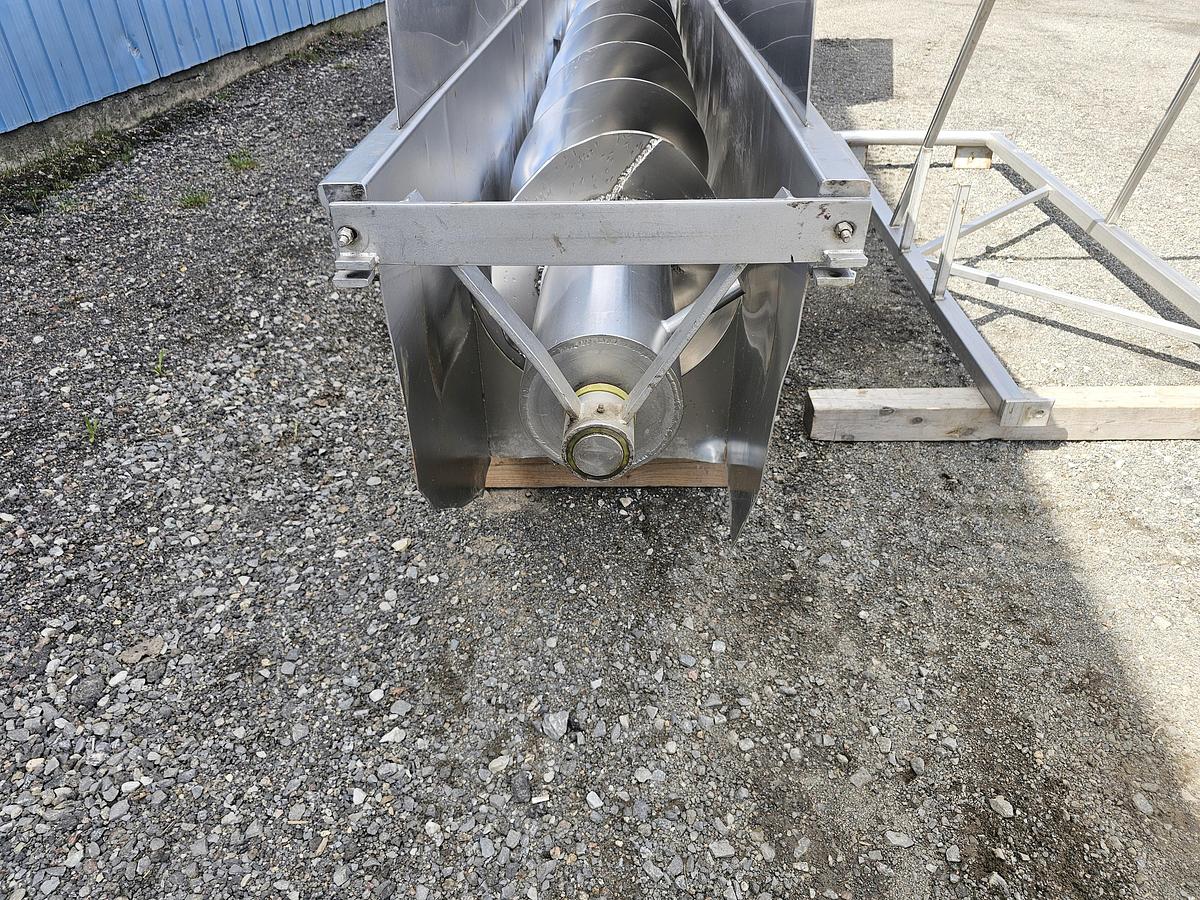 Used Used Screw Conveyor, 18'' Diameter x 204'' Long, Stainless Steel