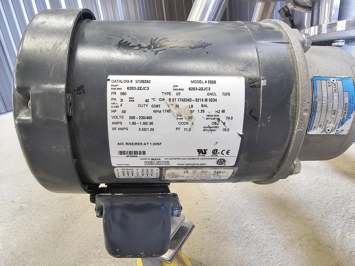 Used Stainless Steel Magnetic Bottom Drive Tank