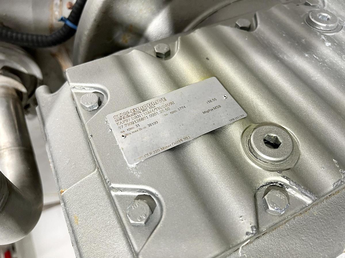 Used Used 2500 Gallon Jacketed Tank, Stainless Steel, With Scrape Agitation & Twin Screw Pump