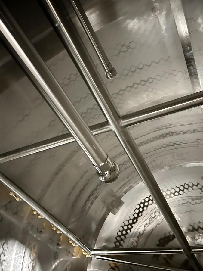 Used Used 1600 Gallon Jacketed Tank, Stainless Steel, With Scrape Agitation & Twin Screw Pump