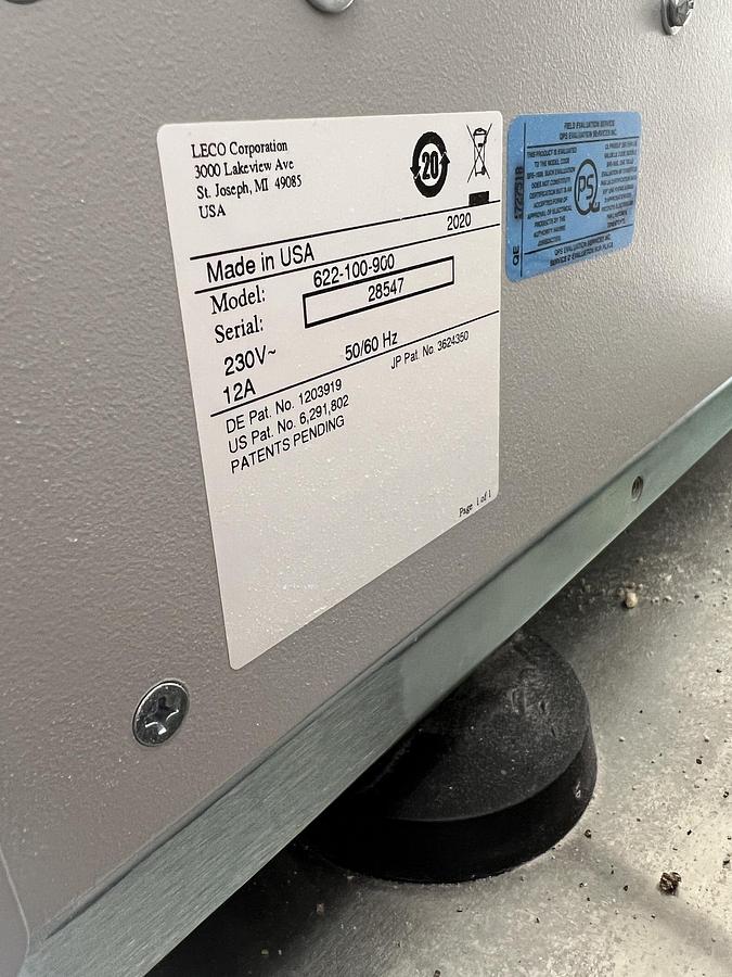 Used Used Leco Nitrogen/Protein Analyzer, Model FP828P