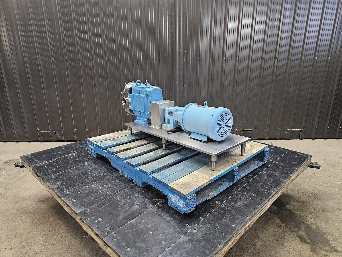 Used Used Waukesha Rotary Lobe Pump, Model 60, 3 HP
