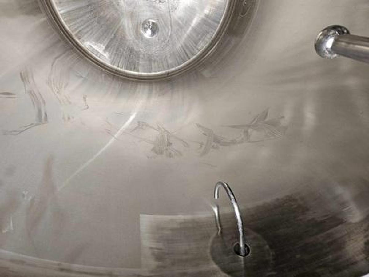 Used Used 550 Gallon Tank (Reactor), 316 Stainless Steel, Full Vacuum