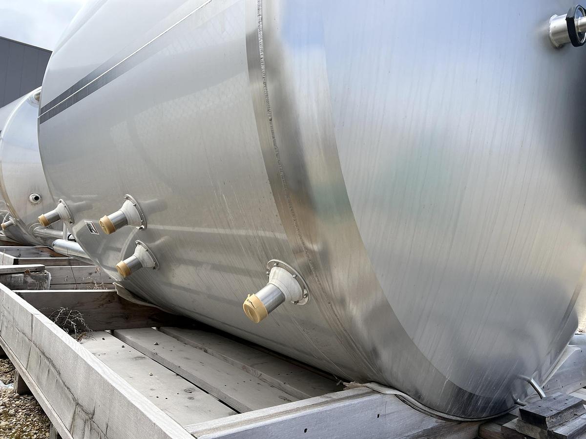 Used Unused 2500 Gallon Jacketed Tank, 316L Stainless Steel, With Scrape Agitation