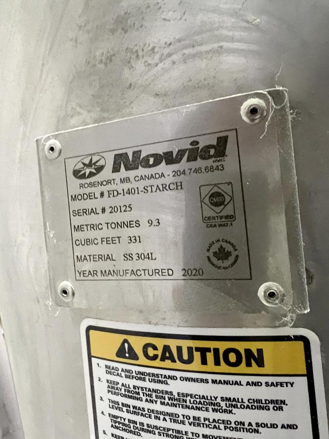 Used Used 2476 Gallon Tank (331 Cu.Ft. Silo), 304L Stainless Steel