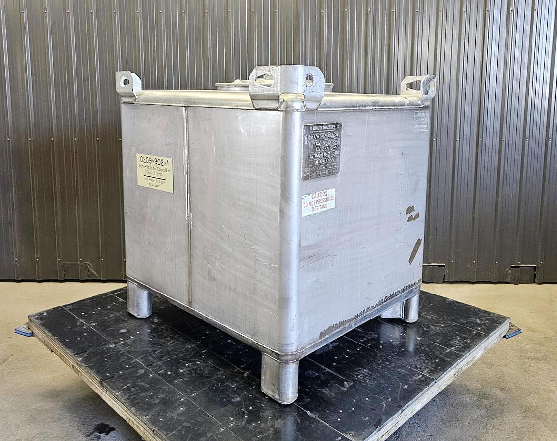 Used Used 350 Gallon IBC Tank (Tote), 304 Stainless Steel