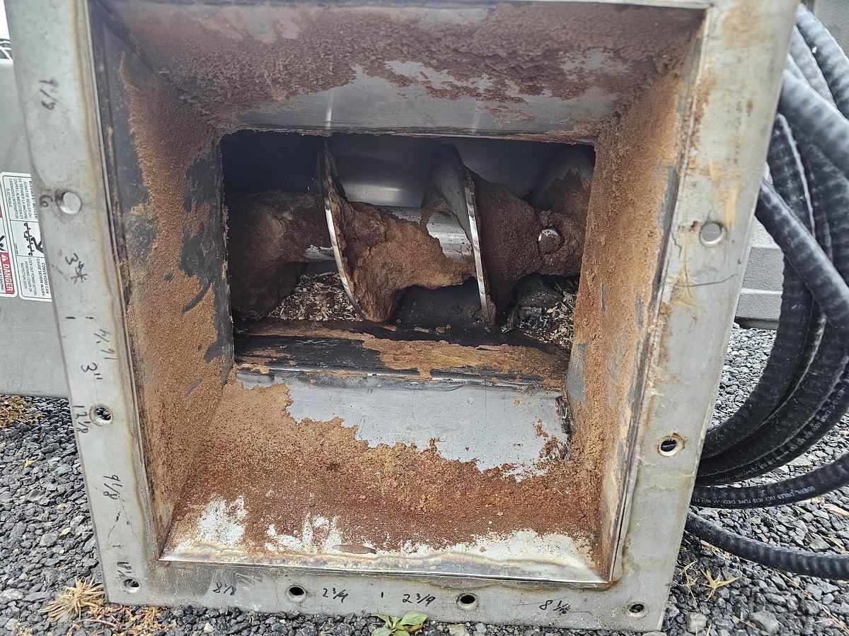 Used Used Law Marot Milpro screw conveyor, 10'' Wide x 144'' Long