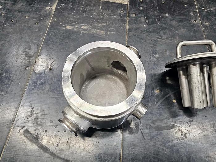 Used USED 2" ERIEZ MAGNETICS MAGNET TRAP, JACKETED, SANITARY