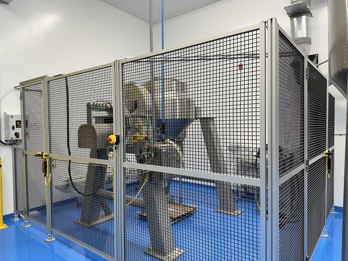 Used Used A&M Process Equipment Double Cone Blender, With Safety cage