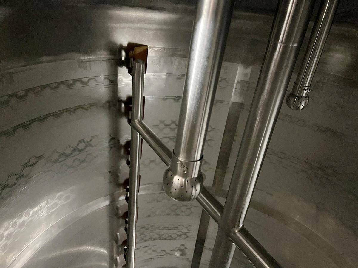 Used Used 1600 Gallon Jacketed Tank, Stainless Steel, With Scrape Agitation & Twin Screw Pump