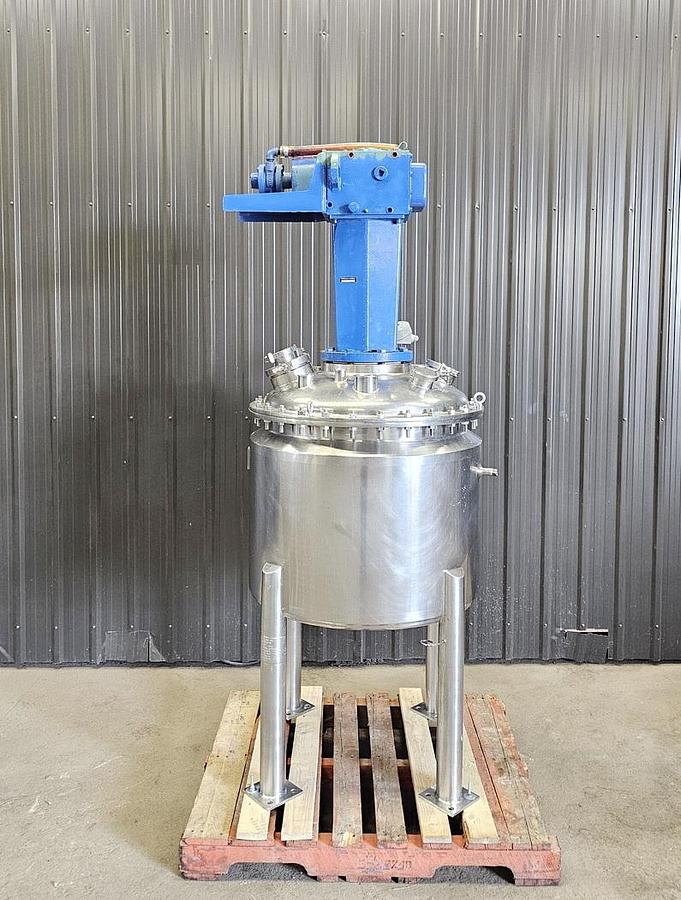 Used Used 70 Gallon Jacketed Tank (Reactor), Stainless Steel, With Mixer