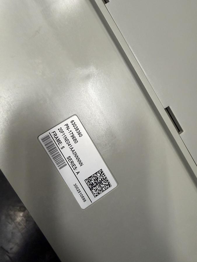 Used Used Allen-Bradley Variable Frequency Drive, Model 20F11NE041 AA0NNNNN, 40 HP, 600V